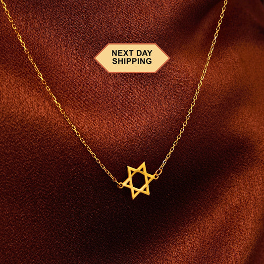 Sterling Silver Star of David Necklace, Jewish Symbol Pendant, Minimalist Hebrew Jewelry, Spiritual Gift For Women, Hanukkah Judaica Gift